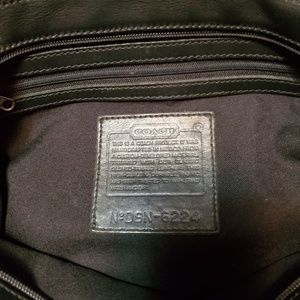 Coach Black Microfiber Tote w/ leather straps